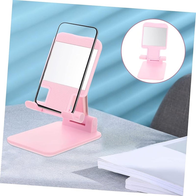 Pink Adjustable Phone Holder Stand Metal Desktop Tablet Folding Desk Stand 16X11CM - Image 3